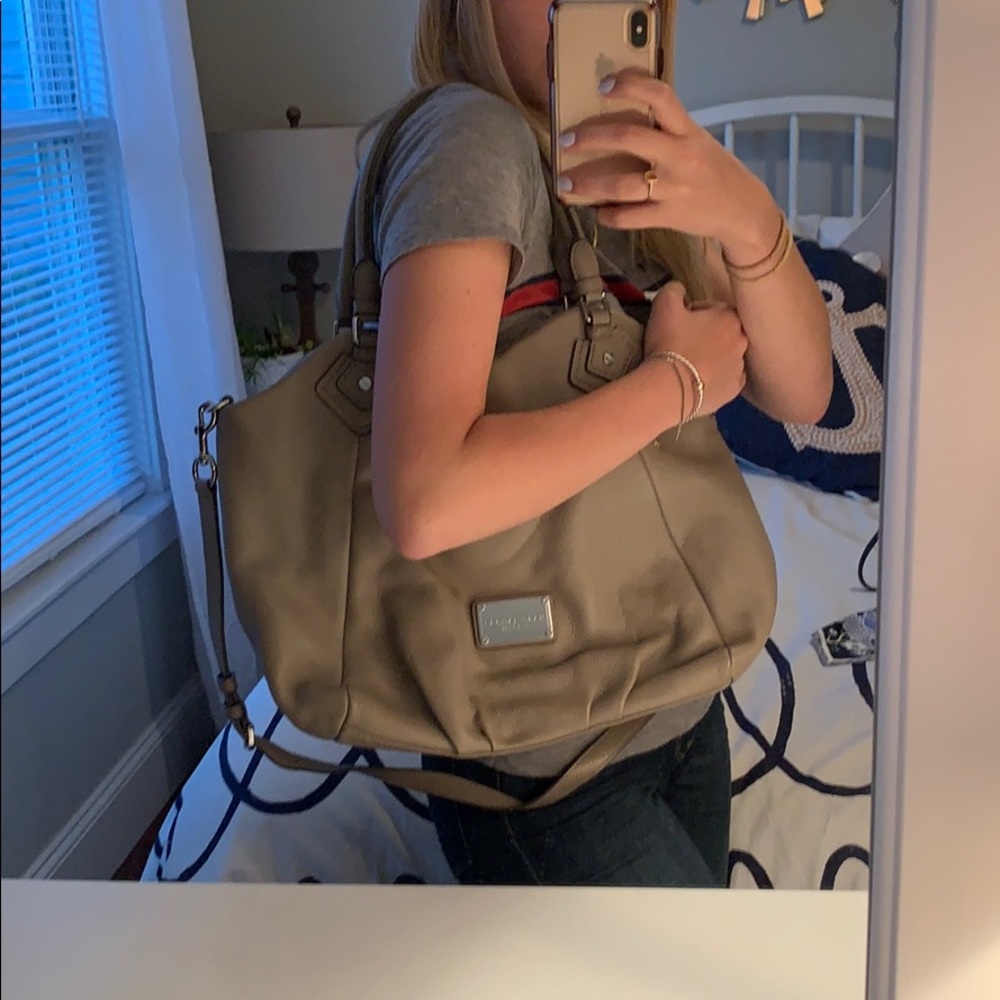 Marc Jacobs Grey 100% Cow Leather Hobo Bag